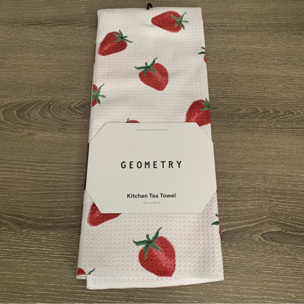 Geometry Strawberry Tea Towel Kitchen
